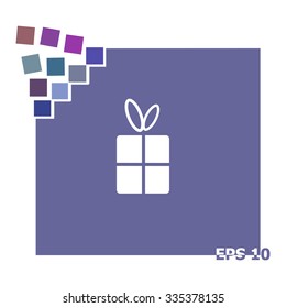 Gift box vector icon.