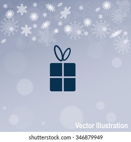 Gift box vector icon.