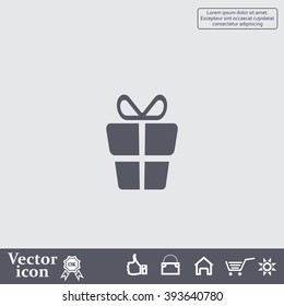 Gift box. Vector icon