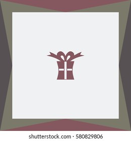 Gift box Vector Icon.