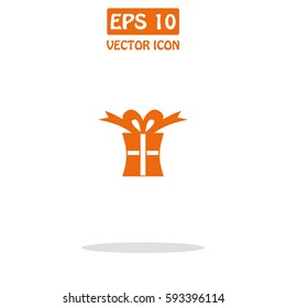 Gift box Vector Icon.