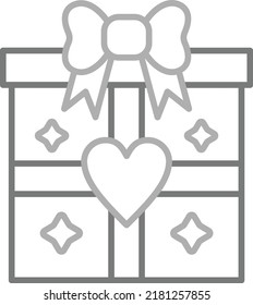 Icono vectorial de caja de regalo. Se puede usar para imprimir, móviles y aplicaciones web.