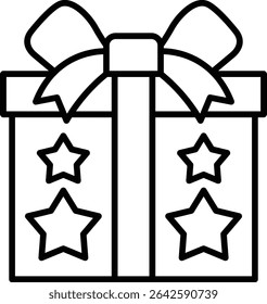 Icono del Vector de la caja de regalo. Se puede utilizar para aplicaciones de impresión, móviles y de Web.