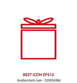 gift box, vector icon, eps10