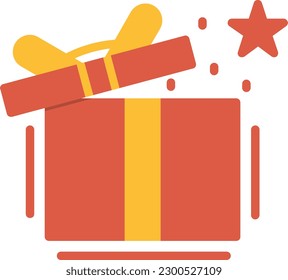 Gift Box Vector Icon Flat Style