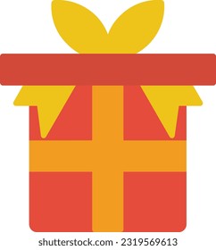 Icono del vector de caja de regalo Estilo plano