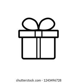 Gift box vector icon illustration.