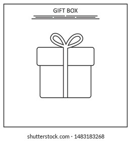 Gift Box vector icon. Illustration and web design