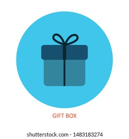 Gift Box vector icon. Illustration and web design