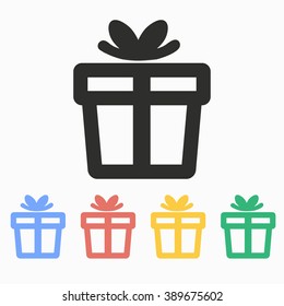 Gift Box  vector icon. Illustration isolated on white  background for graphic and web design.
