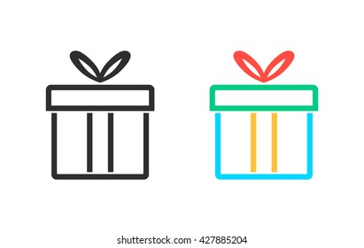 Gift Box    vector icon. Illustration isolated for graphic and web design.