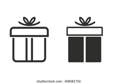 Gift Box vector icon. Illustration isolated on white background for graphic and web design.