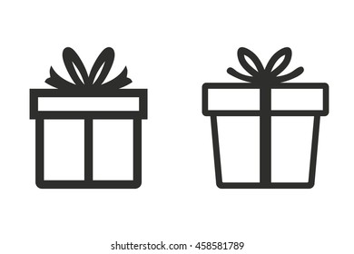 Gift Box vector icon. Illustration isolated on white background for graphic and web design.