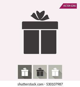 Gift Box vector icon. Illustration isolated for graphic and web design.