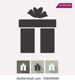 Gift Box vector icon. Illustration isolated for graphic and web design.