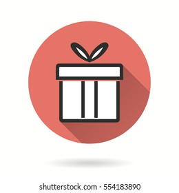 Gift Box vector icon. Illustration isolated for graphic and web design.