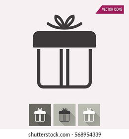 Gift Box vector icon. Illustration isolated for graphic and web design.