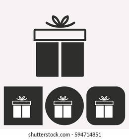 Gift Box vector icon. Illustration isolated for graphic and web design.