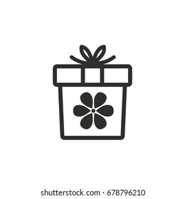 Gift Box vector icon. Illustration isolated for graphic and web design.