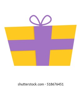 Gift box vector icon isolated