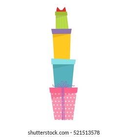 Gift box vector icon isolated