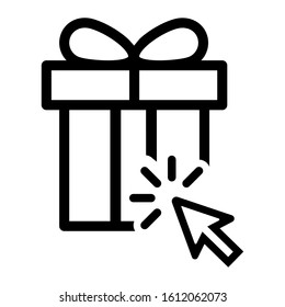 gift box vector icon. present illustration sign. birthday symbol.