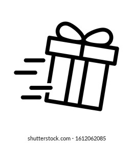 gift box vector icon. present illustration sign. birthday symbol.
