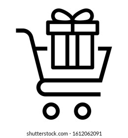 gift box vector icon. present illustration sign. birthday symbol.