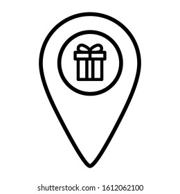 gift box vector icon. present illustration sign. birthday symbol.