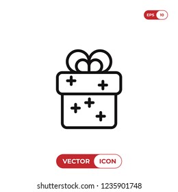 Gift box vector icon. Present,surprise symbol 