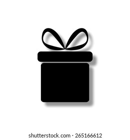  Gift box  - vector icon with shadow