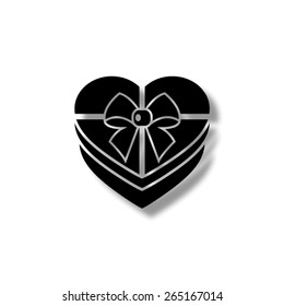 Gift box  - vector icon with shadow