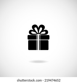 Gift box Ã¢Â?Â? Vector icon. Silhouette on white background.