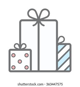 Gift box Vector icon simple