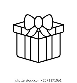 Gift box vector icon stock illustration