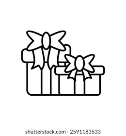 Gift box vector icon stock illustration