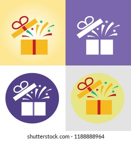 Gift box vector icon, gift box symbol