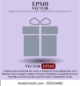 Gift box vector icon or symbol