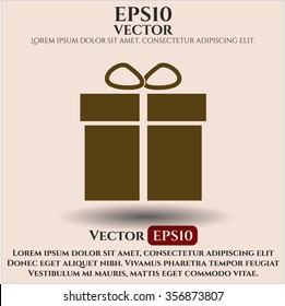 Gift box vector icon or symbol