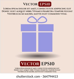 Gift box vector icon or symbol