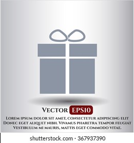Gift box vector icon or symbol