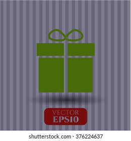 Gift box vector icon or symbol