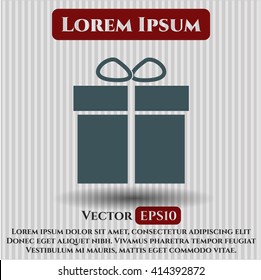 Geschenkbox-Vektorsymbol oder -symbol