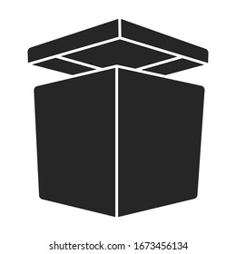 Gift box vector icon.Black vector icon isolated on white background gift box.