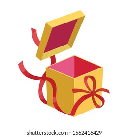 Gift box vector icon.Cartoon vector icon isolated on white background gift box.