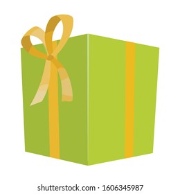 Gift box vector icon.Cartoon vector icon isolated on white background gift box .