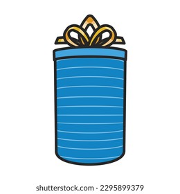 Icono de vector de caja de regalo.Icono de vector de color aislado en caja de regalo de fondo blanco.