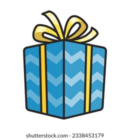 Gift box vector icon.Color vector icon isolated on white background gift box.