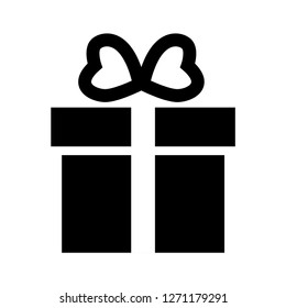 Gift Box vector icons set. Black illustration isolated for graphic and web design. - Vector