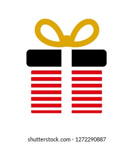 Gift Box vector icons set. Black illustration isolated for graphic and web design. - Vector